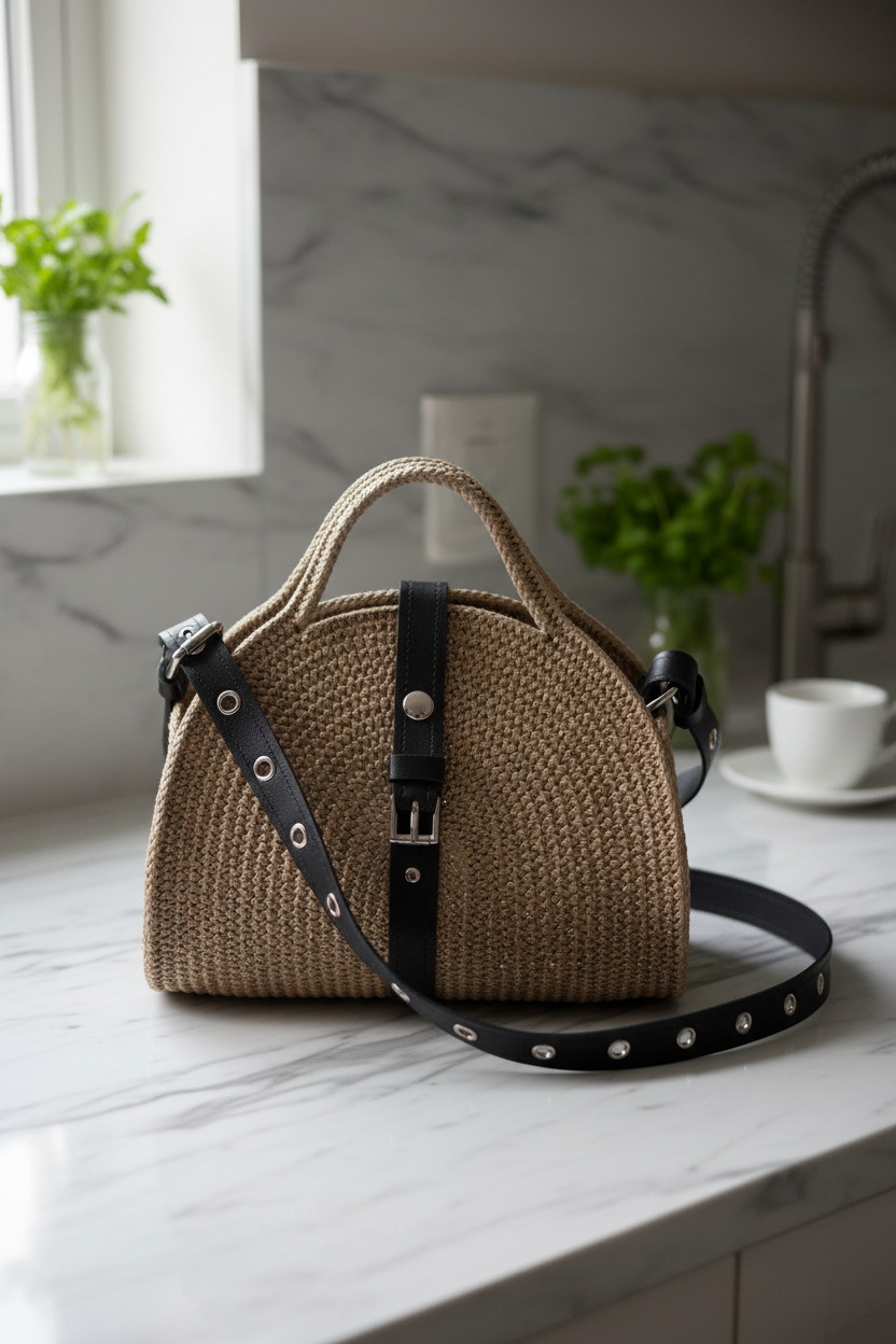 Bolso Media Luna Negro